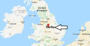Derby on the map
